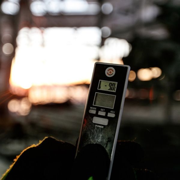 На шпиле Лахта Центра. Температура воздуха минус 9°С. Январь 2018