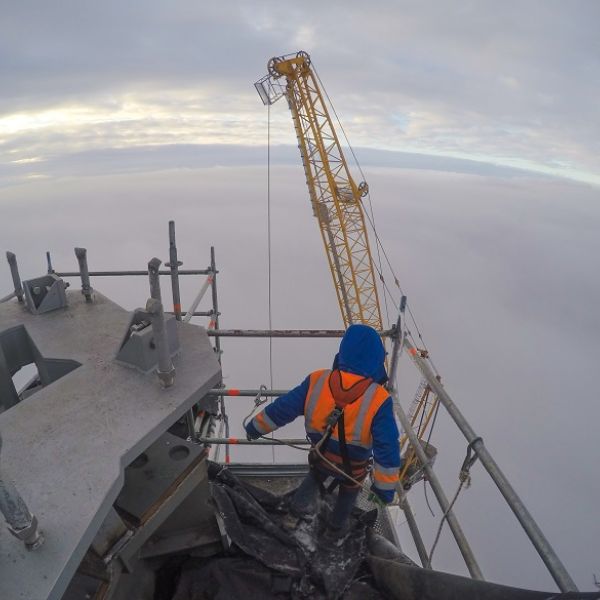 Кольцевая балка, на которой закрепят основание завершающей конструкции